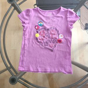 Girl's Baby Gap 4 years purple short sleeve top